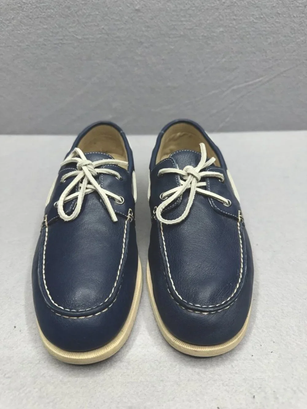 Rockport Perth Boat Shoes Mens 11.5M Blue Leather adiPrene Comfort Loafers Deck
